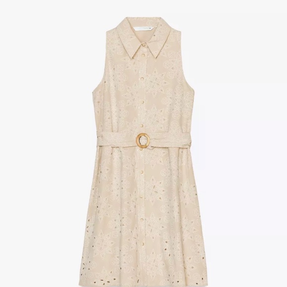 Zara embroidery Eyelet Smocked Dress(Small) - Picture 7 of 7